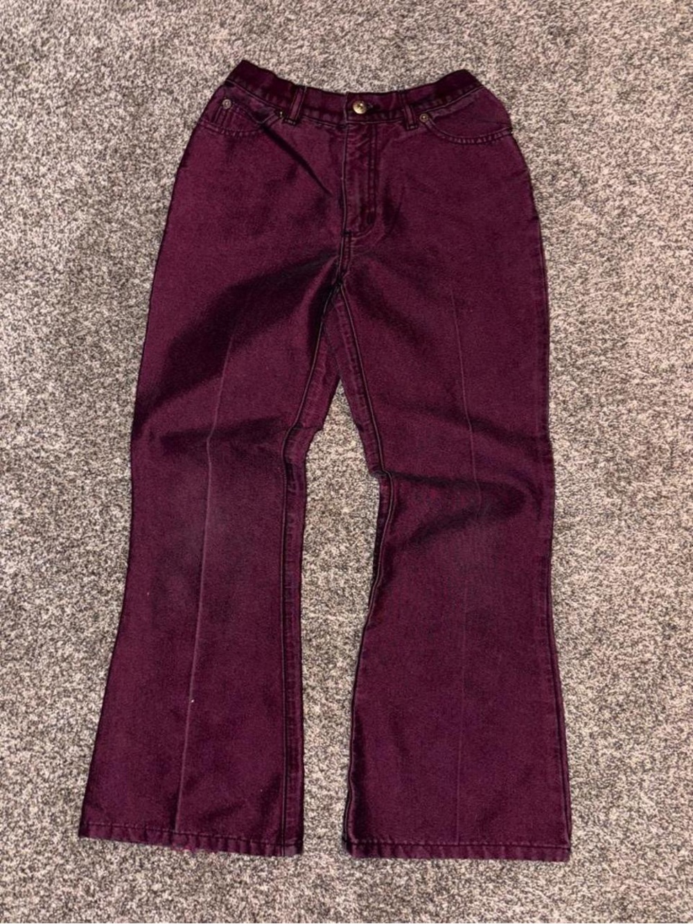 Vintage Grunge Maroon Jeans with Black tint